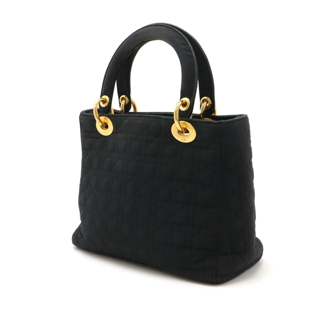 Dior Cannage Lady Black Christian Handbag Black